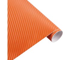 Auto wrap folie - carbon car wrap folie - 30 x 127 cm - Oranje