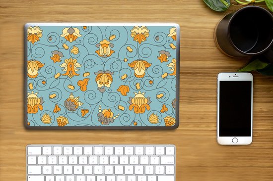 Sticker pour ordinateur portable - 11,6 pouces - Motifs - Vintage - Fleurs - 30x21cm - Autocollants pour ordinateur portable - Skin ordinateur portable - Housse