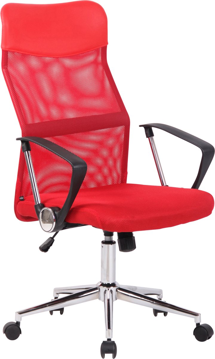 CLP Korba Bureaustoel - Voor volwassenen - Ergonomisch - Mesh - rood