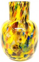 Vase Design Palermo - Fidrio FIESTA - vase à fleurs en verre soufflé à la bouche - diamètre 11 cm, hauteur 30 cm