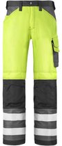 Pantalon de travail haute visibilité Snickers 3333, classe 2 - Jaune, Haute visibilité/Gris Mélange - 104