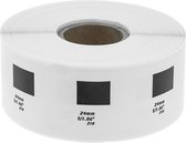 BeMatik - Rol van 1000 zelfklevende etiketten compatibel met Brother DK-11218 24 mm rond