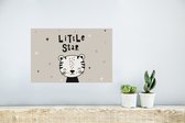 Poster Little star - Kinderen - Quotes - Spreuken - Kids - Baby - Kindje - 30x20 cm - Poster Babykamer
