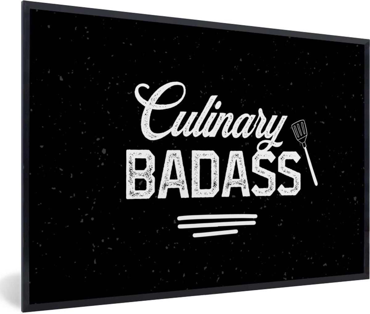Poster in lijst - Fotolijst 30x20 cm - Posters - Quote - Chef - Koken - Frituren - BBQ - B