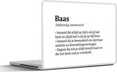 Laptop sticker - 17.3 inch - Spreuken - Quotes - 'Baas' - Werk - 40x30cm - Laptopstickers - Laptop skin - Cover