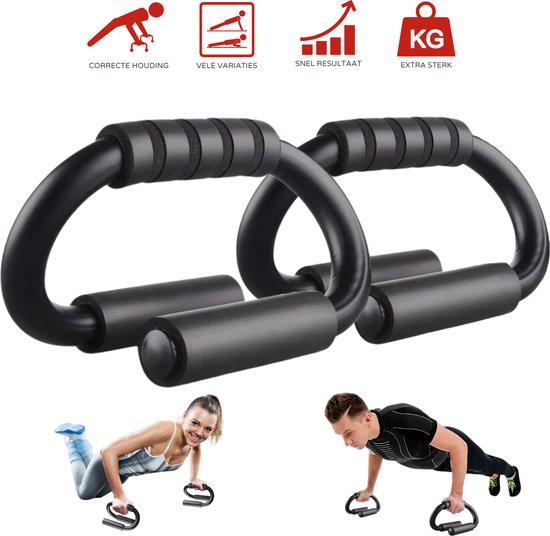 Boos lied mode Opdruksteun - Push-Up Grips - Push up Bars - Fitness Oefening - | bol.com