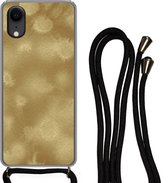 Coque avec cordon iPhone XR - Or - Peinture - Abstrait - Siliconen - Bandoulière - Coque arrière avec cordon - Coque pour téléphone avec cordon - Coque avec corde