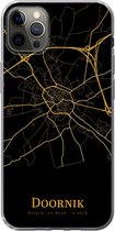 Geschikt voor iPhone 13 Pro Max hoesje - Doornik - Kaart - Goud - Siliconen Telefoonhoesje