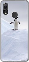 Geschikt voor Huawei P20 Lite (2020) hoesje - Pinguïn - IJs - Winter - Siliconen Telefoonhoesje