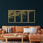 Wanddecoratie |Boom Van Leven / Tree of Life decor | Metal - Wall Art | Muurdecoratie | Woonkamer |Gouden| 150x75cm