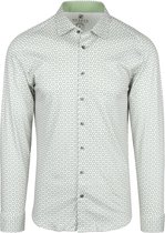 Desoto - Overhemd Kent Print Groen - M - Heren - Slim-fit