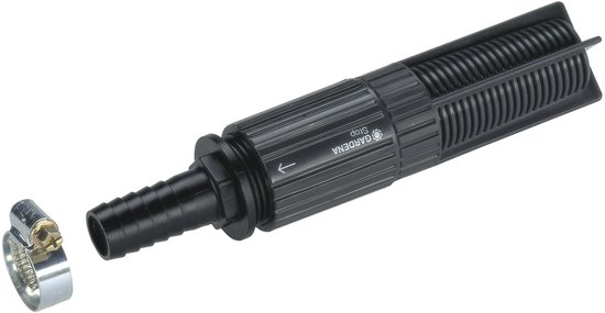 Aanzuigfilter 3/4 inch met terugslagklep en slangklem voor aanzuigslang Gardena