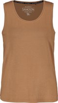 SAMOON Dames Basic top met zijsplitten EcoVero