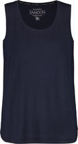 SAMOON Dames Basic top met zijsplitten EcoVero