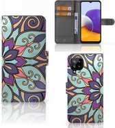 Mobiel Bookcase Geschikt voor Samsung Galaxy A22 4G | M22 Smartphone Hoesje Purple Flower