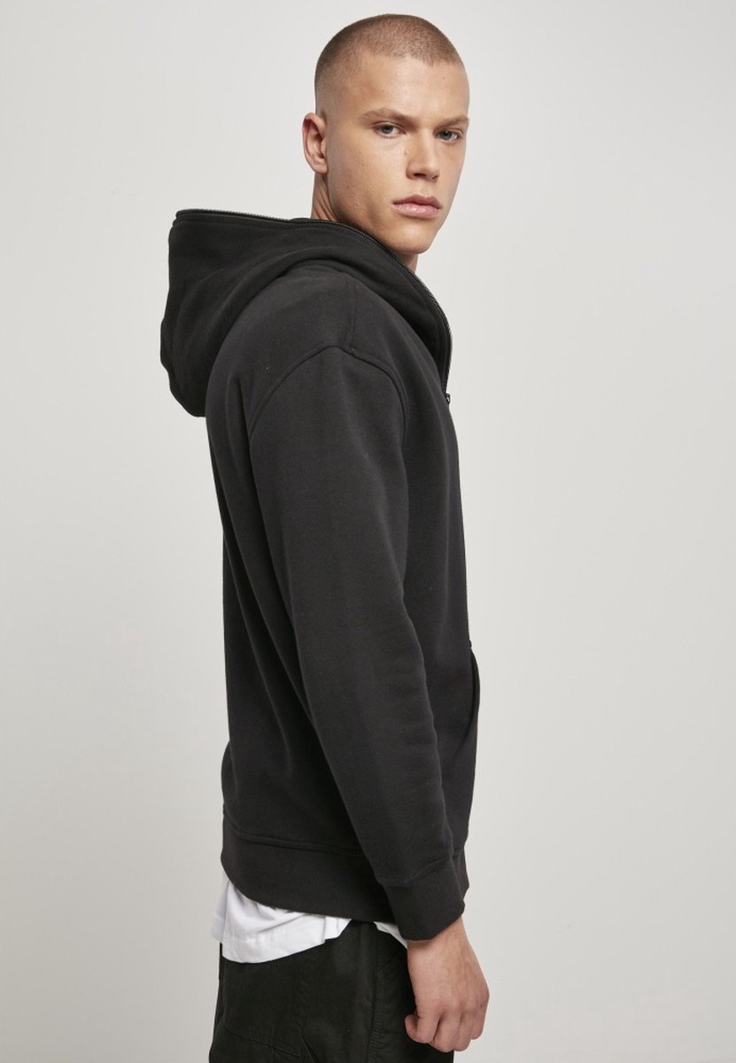 Urban Classics Organic Full Vest met capuchon L Zwart