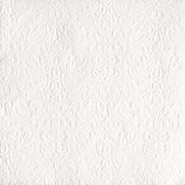 Luxe de table luxe motif baroque blanc 3 plis 15 pièces - Serviettes jetables