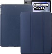 Samsung Tab A7 Hoes - Donker Blauw Smart Folio met Samsung S Pen Vakje - Samsung Galaxy Tab A7 2020 Cover - Samsung Galaxy Tab A7 Hoesje