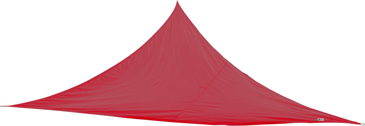 NATERIAAL - Driehoekig schaduwzeil HEGOA - 360x360x360 cm - 5.6m² - Draagtas - Polyester - Rood - Zonwering