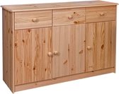 Dressoir met 3 lades 113x35x73 cm massief grenenhout