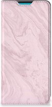 Flip Case Geschikt voor Samsung Galaxy A73 Smart Cover Marble Pink