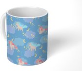 Mok - Koffiemok - Unicorn - Patronen - Sterrenhemel - Mokken - 350 ML - Beker - Koffiemokken - Theemok