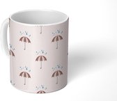 Mok - Koffiemok - Patronen - Regen - Paraplu - Mokken - 350 ML - Beker - Koffiemokken - Theemok