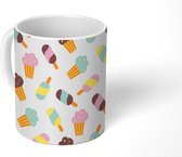 Mok - Koffiemok - IJs - IJshoorntje - Patroon - Mokken - 350 ML - Beker - Koffiemokken - Theemok