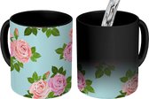 Magische Mok - Foto op Warmte Mokken - Koffiemok - Rozen - Romantisch - Patronen - Magic Mok - Beker - 350 ML - Theemok