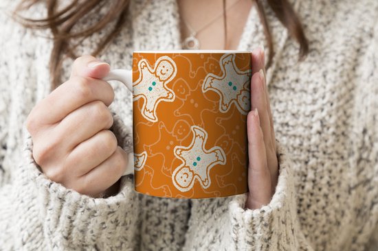 Tasse - Tasse à café - Motifs - Pain d'épice - Biscuits - Tasses - 350 ML - Tasse - Tasses à café - Tasse à thé - Décoration Sinterklaas - Cadeaux pour enfants - Cadeaux de chaussures Sinterklaas
