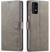 Luxe Book Case - Samsung Galaxy A53 Hoesje - Grijs