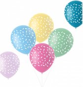 ballonnen Sprinkles pastel 33 cm latex 6 stuks