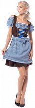 dirndl Anne-Ruth dames polyester blauw/bruin mt 5XL