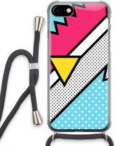 Case Company® - iPhone SE 2020 hoesje met Koord - Pop Art #3 - Telefoonhoesje met Zwart Koord - Extra Bescherming aan alle Kanten en Over de Schermrand