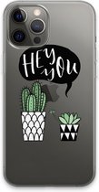 Case Company® - iPhone 13 Pro Max hoesje - Hey you cactus - Soft Cover Telefoonhoesje - Bescherming aan alle Kanten en Schermrand