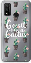 Case Company® - Huawei P Smart (2020) hoesje - Cactus quote - Soft Cover Telefoonhoesje - Bescherming aan alle Kanten en Schermrand