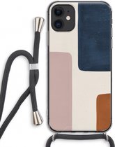Case Company® - iPhone 11 hoesje met Koord - Geo #5 - Telefoonhoesje met Zwart Koord - Extra Bescherming aan alle Kanten en Over de Schermrand