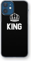 Case Company® - iPhone 12 mini hoesje - King zwart - Soft Cover Telefoonhoesje - Bescherming aan alle Kanten en Schermrand