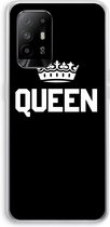 Case Company® - Oppo A94 5G hoesje - Queen zwart - Soft Cover Telefoonhoesje - Bescherming aan alle Kanten en Schermrand