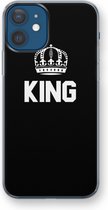 Case Company® - iPhone 12 hoesje - King zwart - Soft Cover Telefoonhoesje - Bescherming aan alle Kanten en Schermrand