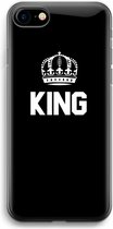 Case Company® - iPhone SE 2020 hoesje - King zwart - Soft Cover Telefoonhoesje - Bescherming aan alle Kanten en Schermrand