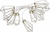 lichtsnoer lantaarn 10 led IP44 120 cm staal warm wit