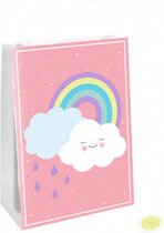uitdeelzakjes Rainbow & Cloud 28 x 18 cm papier 4 stuks