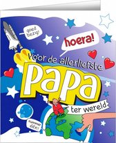 wenskaart papa cartoon heren 14 x 16 cm karton