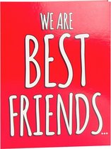 wenskaart Best Friends Forever 16 x 12,5 cm rood