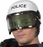 helm Politie wit/transparant one-size