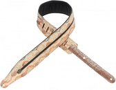 LEVY'S Leathers Leather Snakeskin Print Padded Strap PC17S-BRN