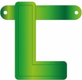 slingerletter 'L' 12,5 x 11 cm karton groen