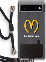 Case Company® - Google Pixel 6 hoesje met Koord - I'm lovin' you - Telefoonhoesje met Zwart Koord - Bescherming aan alle Kanten en Over de Schermrand