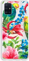 Case Company® - Samsung Galaxy A51 4G hoesje - Papegaaien - Soft Cover Telefoonhoesje - Bescherming aan alle Kanten en Schermrand